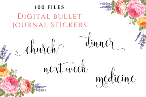 Download Bundle of Stickers for Planners, Digital - Stickers for planners Collection