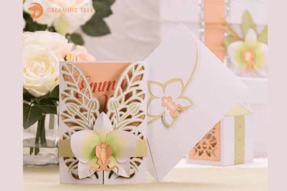 Download Orchid Gatefold Card SVG - Orchid gatefold card svg Collection